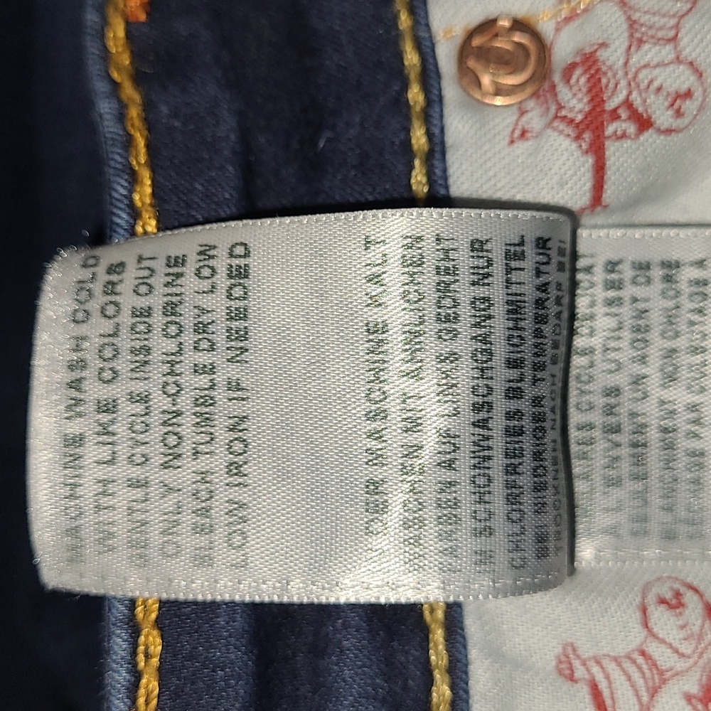 True Religion Dark Blue Curvy Skinny Old Jeans Size 11 - Picture 12 of 12